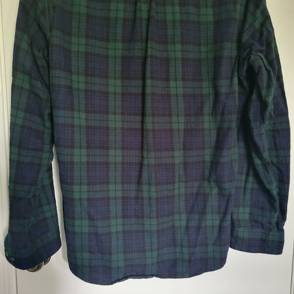 LL Bean Men's Scotch Plaid Flannel Shirt Traditional Fit Tartan Green Med 228061 - Picture 11 of 11